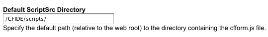 Default ScriptSrc Directory Screenshot from ColdFusion Administrator