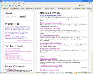 Screenshot of my homepage screen shot of my homepage