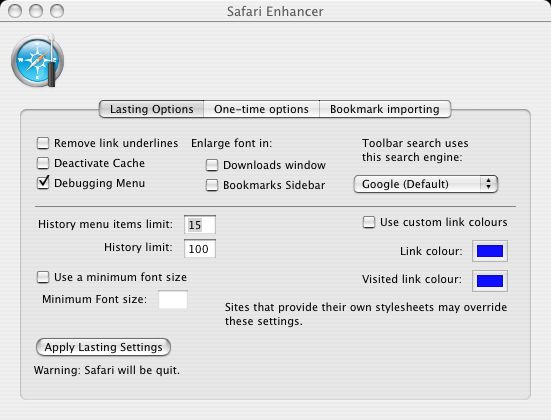 Safari Enhancer Screen Shot