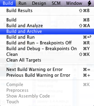 Xcode Build and Archive