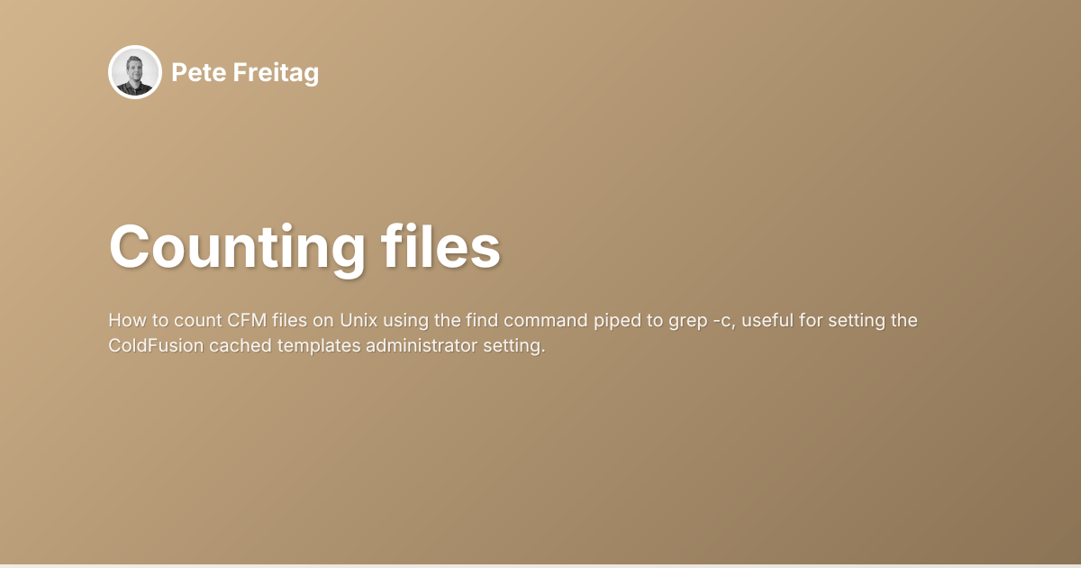 Countet File Counting files