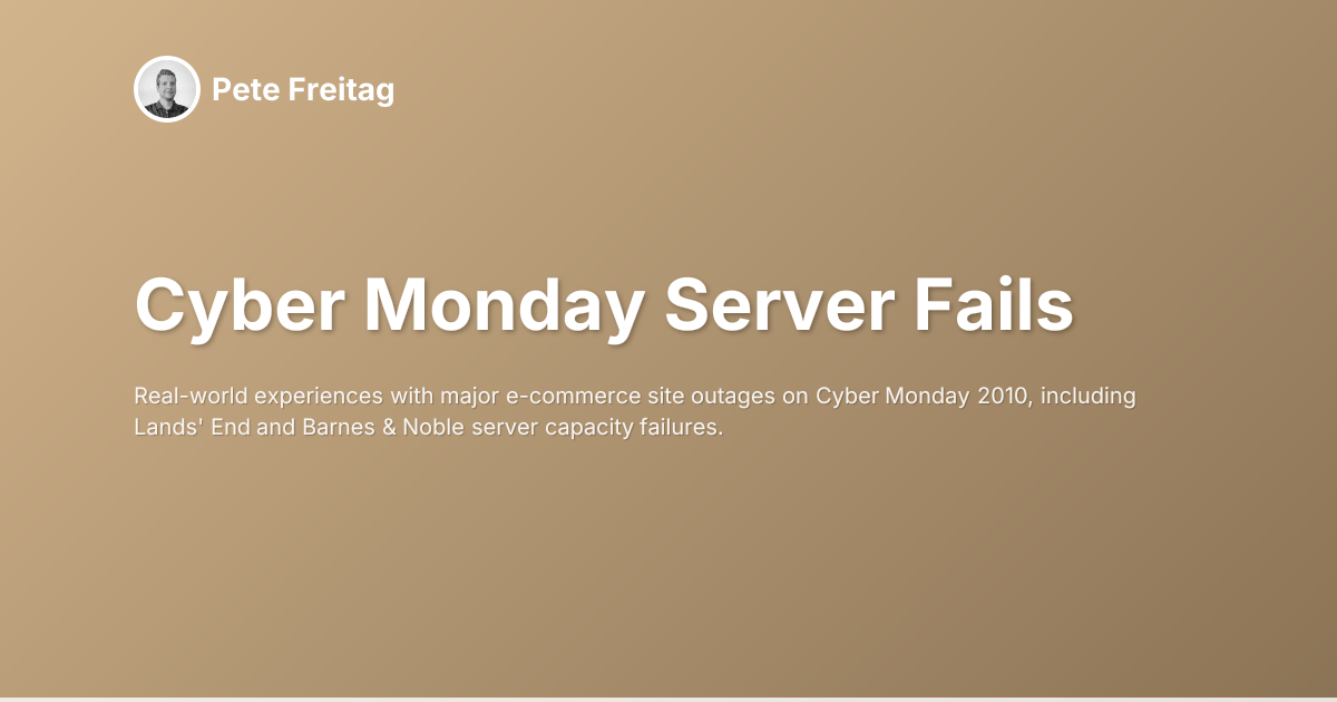 Monda Computer Problems Cyber Monday Server Fails