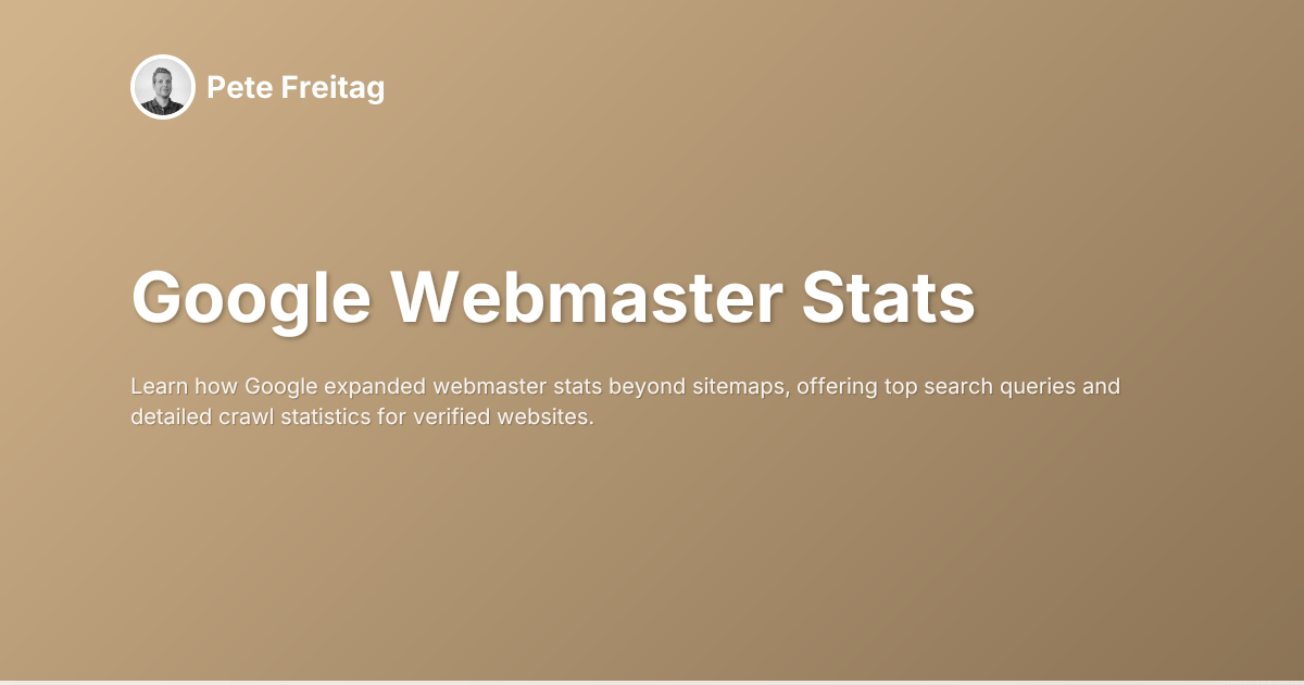 Google Web Stat Google Webmaster Stats