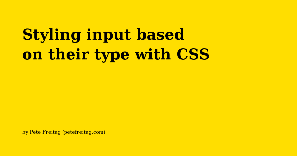 input type style css